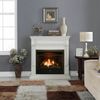 Duluth Forge Dual Fuel Ventless Gas Fireplace With Mantel - 26,000 Btu, Remote DFS-300R-2AW